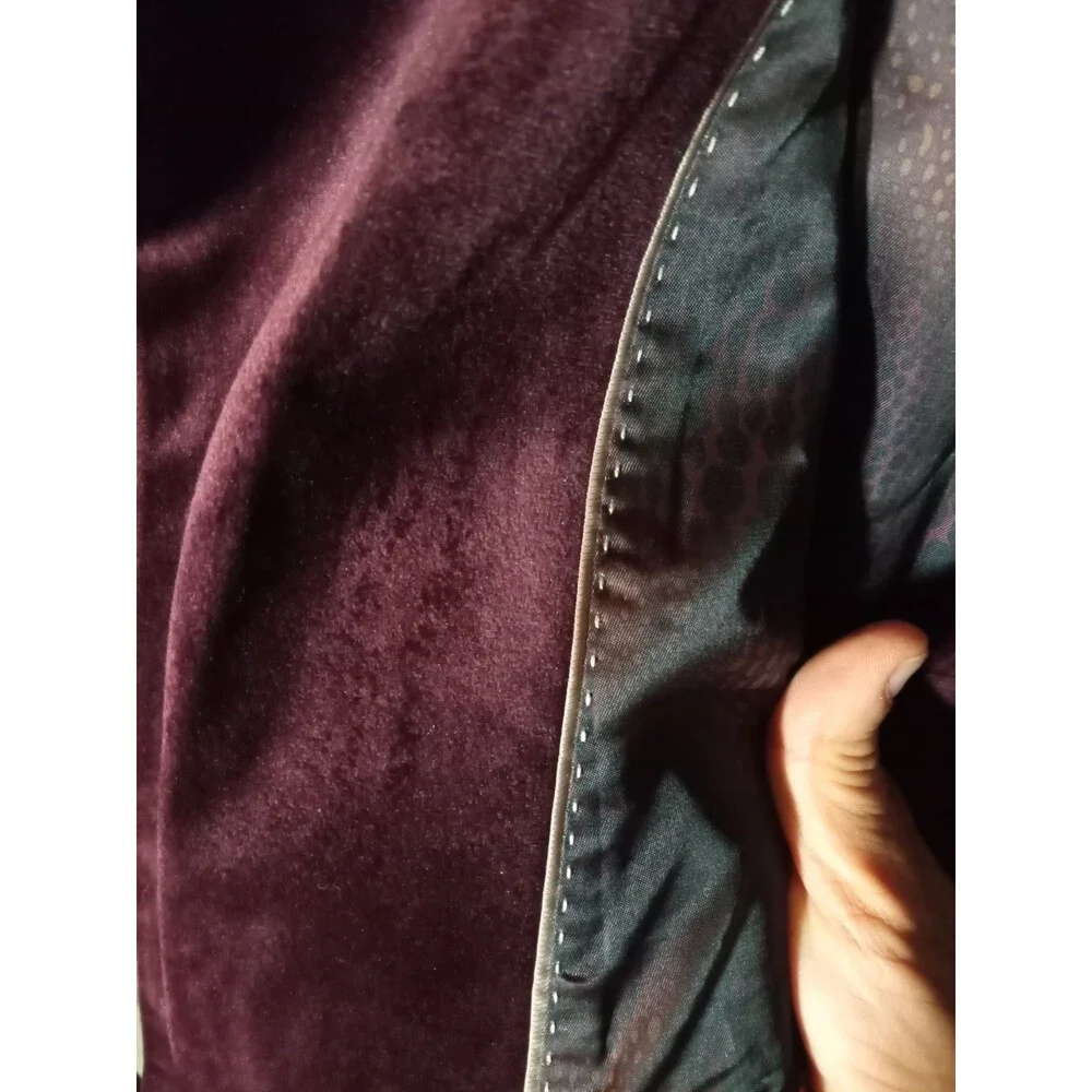 Linea Uomo Blazer 56R Velvet Burgundy Blazer Sport Coat  Regular NWT New